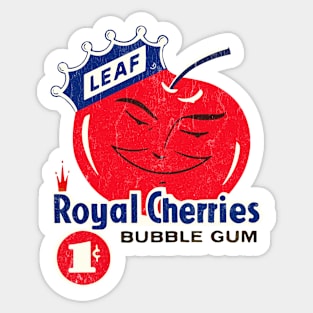 Royal Cherries Bubble Gum - Retro 70s Style Sticker